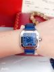 Japan Grade Cartier Santos De Cartier Blue Roman Dial Watch 39mm or 35mm (7)_th.jpg